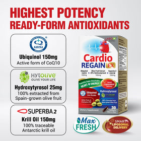 LABO Nutrition CardioREGAIN EX CoQ10 150mg étiquette des ingrédients