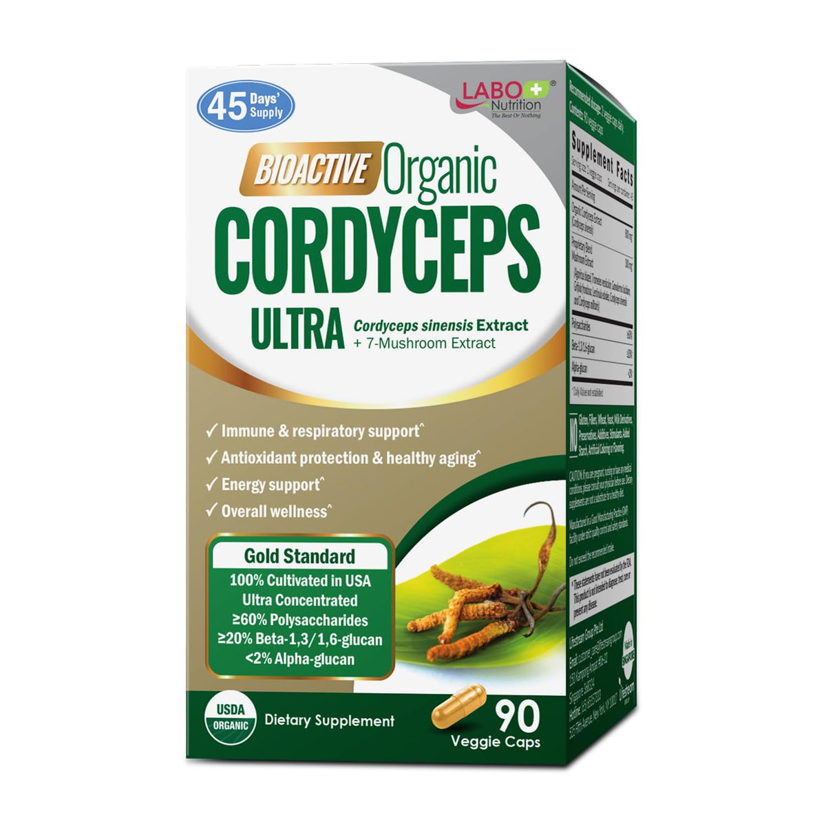LABO Nutrition Cordyceps Bioactif 118g vue de face