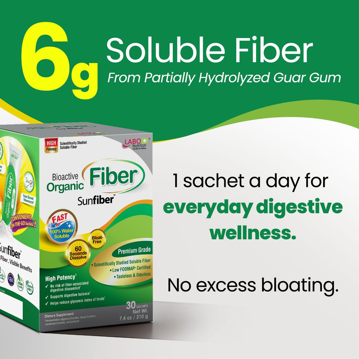 LABO Nutrition Fibre Bioactive Organique sachets ouverts