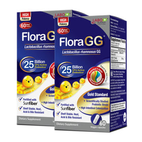 LABO Nutrition FloraGG 25 milliards CFU probiotic capsules front view