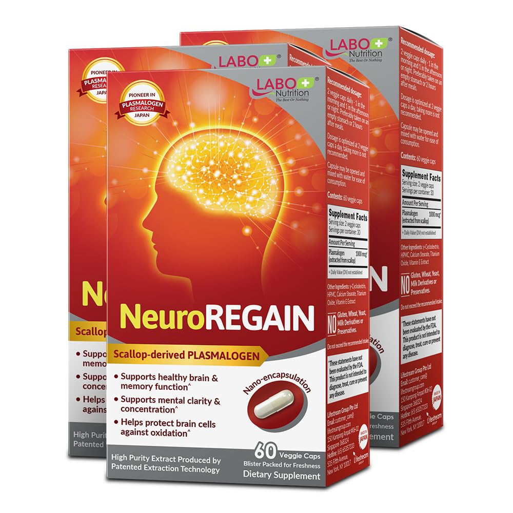 LABO Nutrition NeuroREGAIN Plasmalogen 3 Pack vue de face
