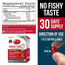 LABO Nutrition Perfect Krill EX 1000mg gélule avant