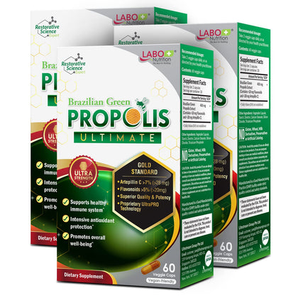 LABO Nutrition Propolis Vert Brésilien 3 Paquets vue de face