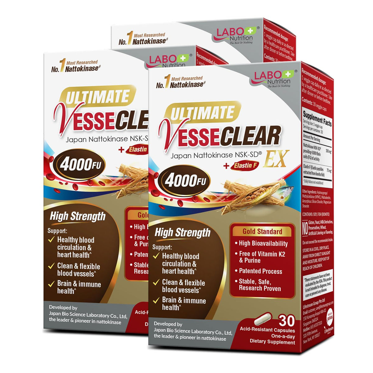 LABO Nutrition VesseCLEAR EX 3-Pack vue de face