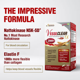 LABO Nutrition VesseCLEAR EX, capsules sur une table en bois
