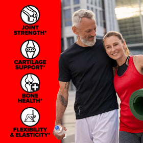 Labrada Elastijoint poudre de soutien articulaire 440g sur une table en bois