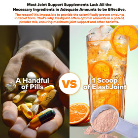 Labrada Elastijoint Poudre de Soutien Articulaire 472g Saveur Orange en utilisation