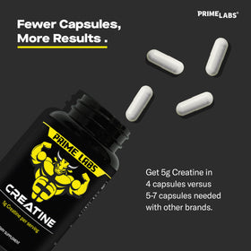 Labs Créatine Monohydrate Capsules 120 cap flacon ouvert