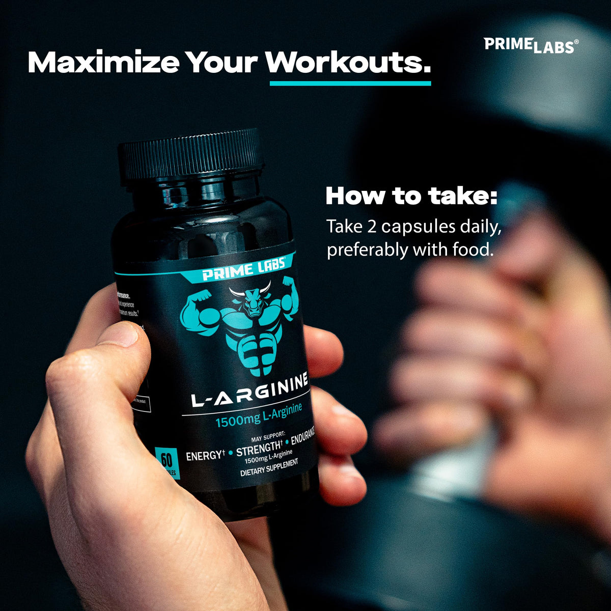 Labs L-Arginine 1500mg bottle side view