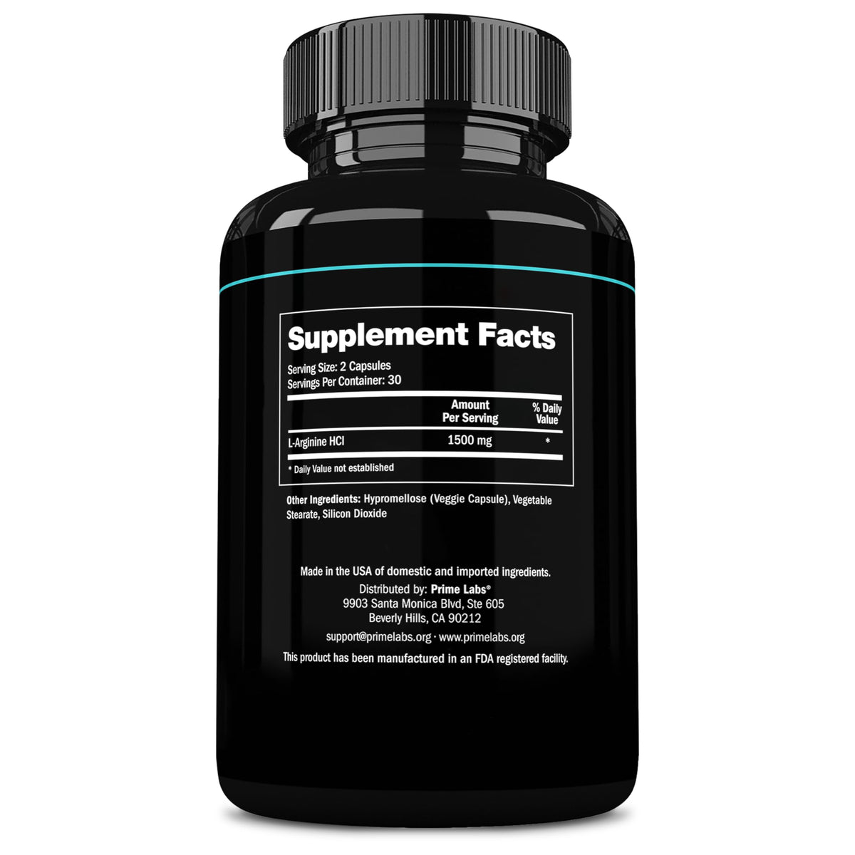 Labs L-Arginine 1500mg capsules in a fitness setting