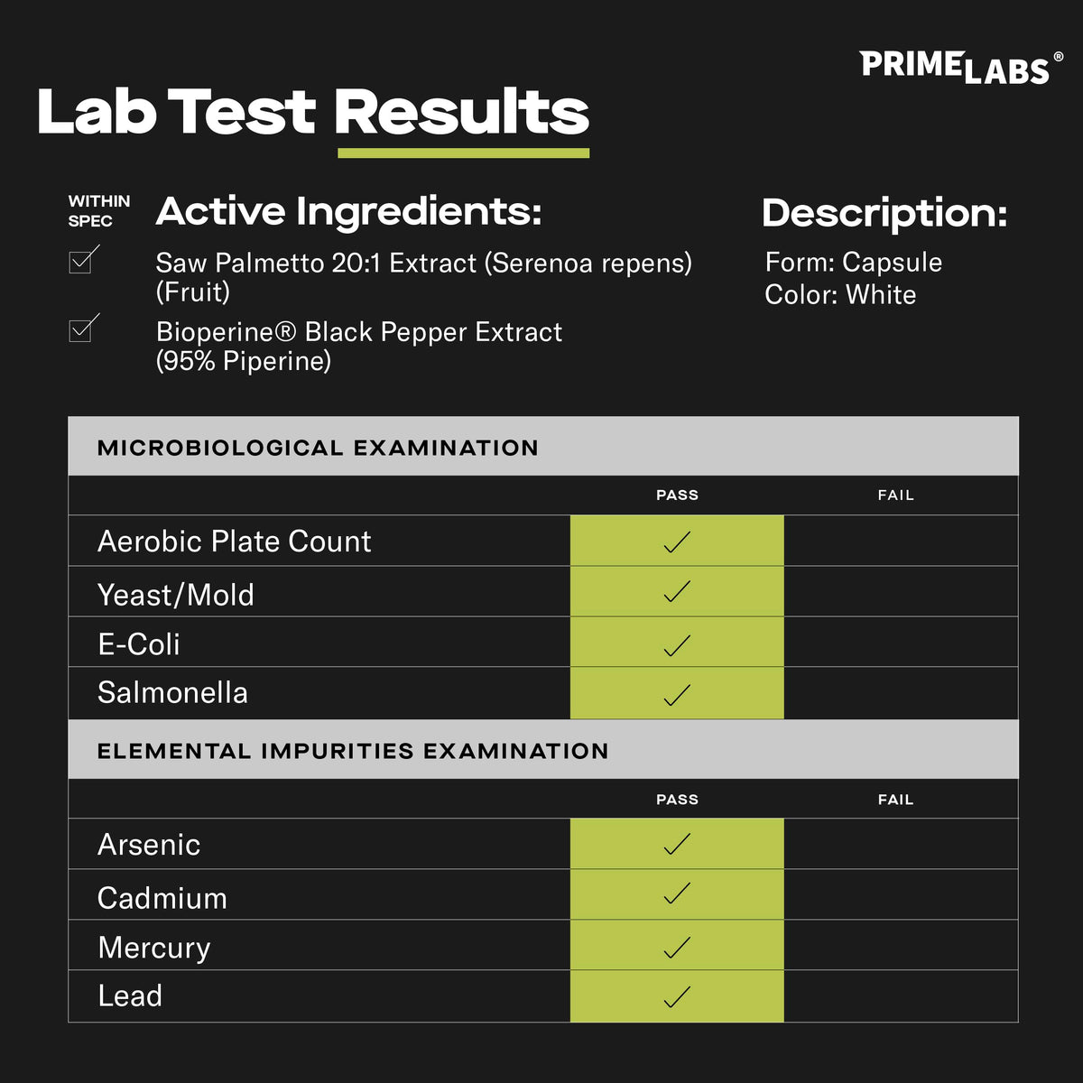 Labs Saw Palmetto 350 mg dosage de 350 mg