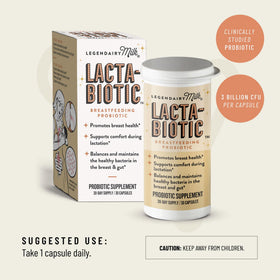 Lacta-Biotic Legendairy Milk boîte avec un fond naturel