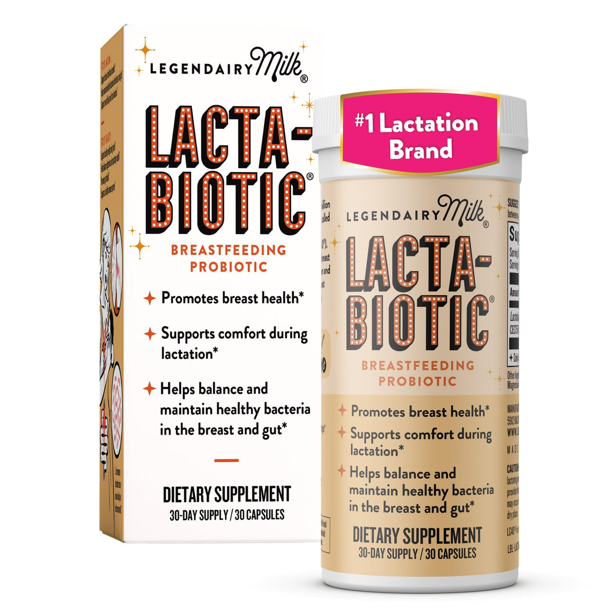 Lacta-Biotic Legendairy Milk boîte de 30 gélules vue avant