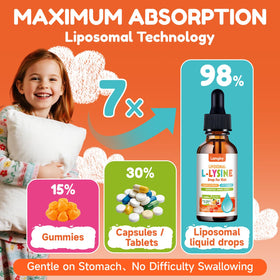 LAMGINY L-Lysine Liquide 1000mg gout cerise orange