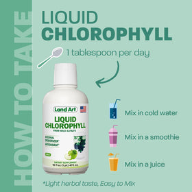 Land Art chlorophylle liquide 16 fl oz en vue aérienne