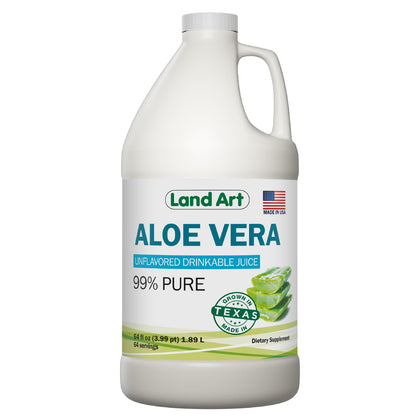 Land Art Jus d'Aloe Vera Pur 1,89 L vue de face