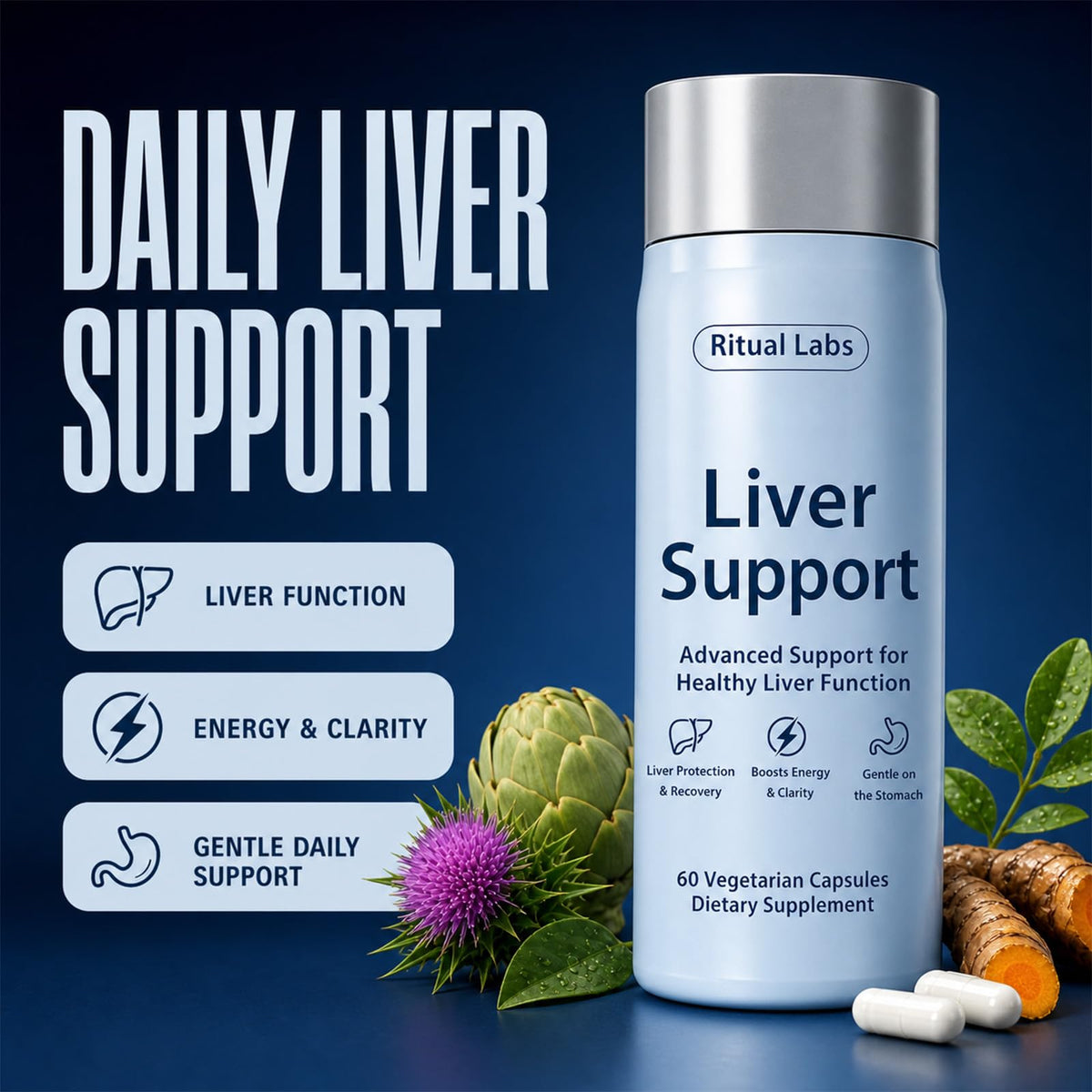 LANZF Chardon-Marie capsules avec des ingrédients naturels