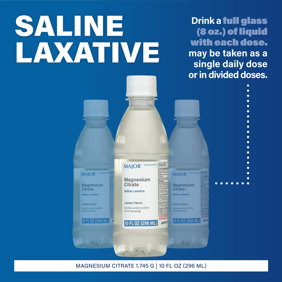 Laxatif Salin MAJOR pack de 6 bouteilles de 10 oz