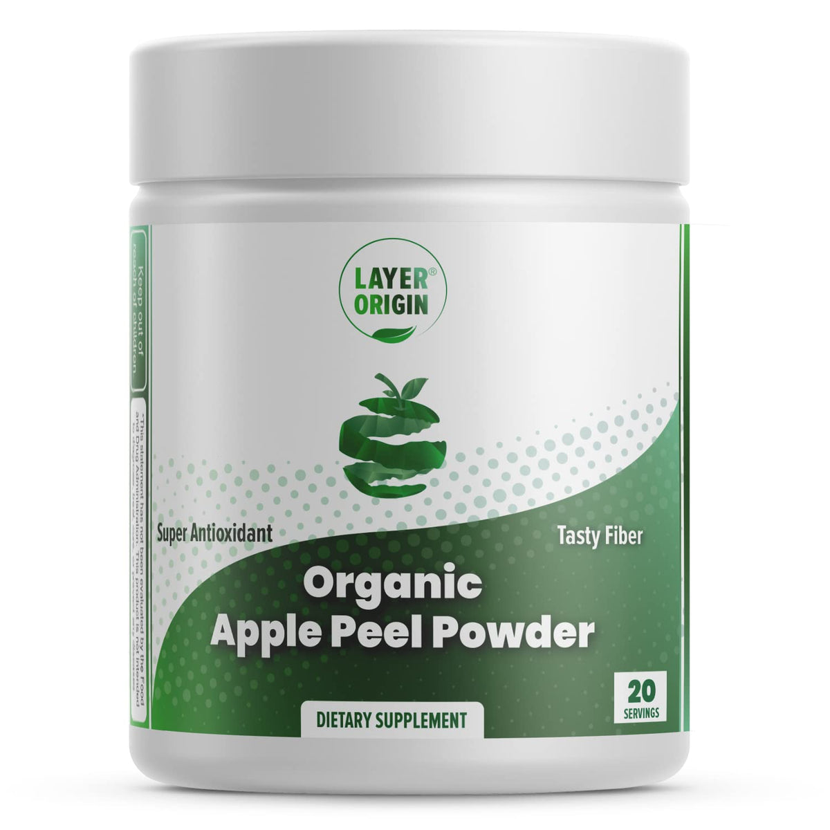 Layer Origin Poudre de Pelure de Pomme Bio 132g vue de face