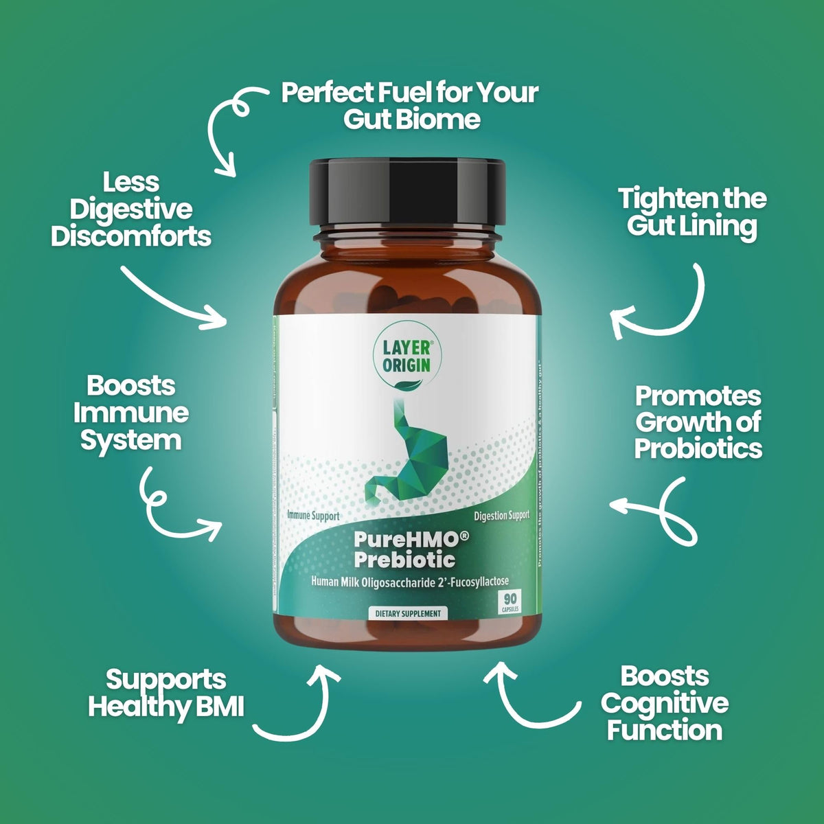 Layer Origin PureHMO Oligosaccharides 180 Milliards Probiotiques - utilisation dans un smoothie