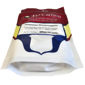 LD Carlson Potassium Metabisulfite 454g en utilisation dans une bouteille