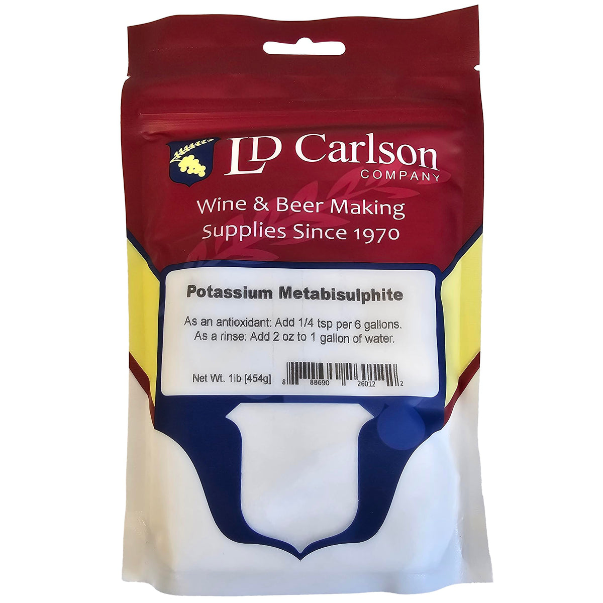 LD Carlson Potassium Metabisulfite 454g vue de face
