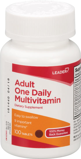 Leader Multivitamines Quotidiennes 100 comprimés vue avant