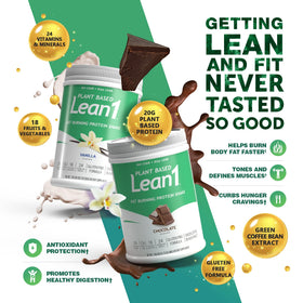 LEAN1 Poudre de remplacement de repas chocolat avec ingrédients