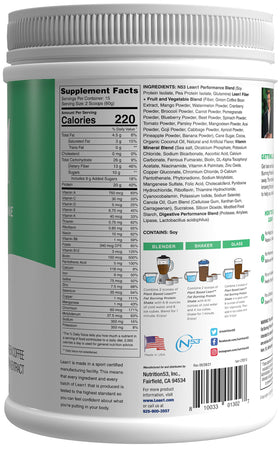 LEAN1 Poudre de remplacement de repas chocolat dos