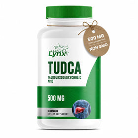 Leaping Lynx TUDCA 500mg capsules front view