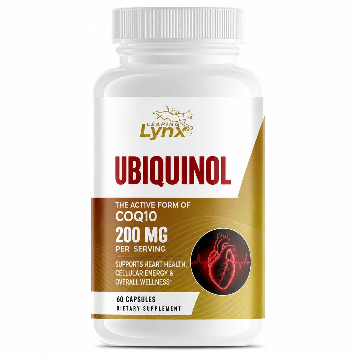 Leaping Lynx Ubiquinol CoQ10 200mg boîte avant vue