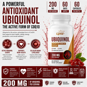 Leaping Lynx Ubiquinol CoQ10 200mg ingrédients