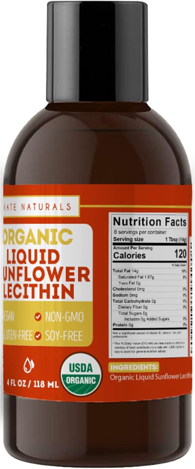Lécithine de tournesol Kate Naturals avec un fond de cuisine