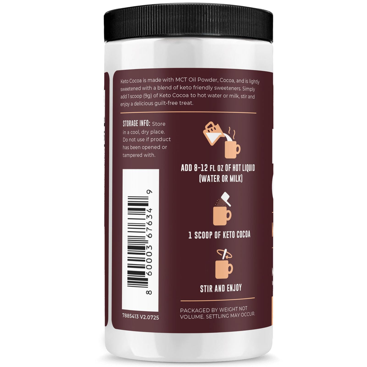 Left Coast Performance Mélange de Chocolat Chaud Keto 308g en poudre