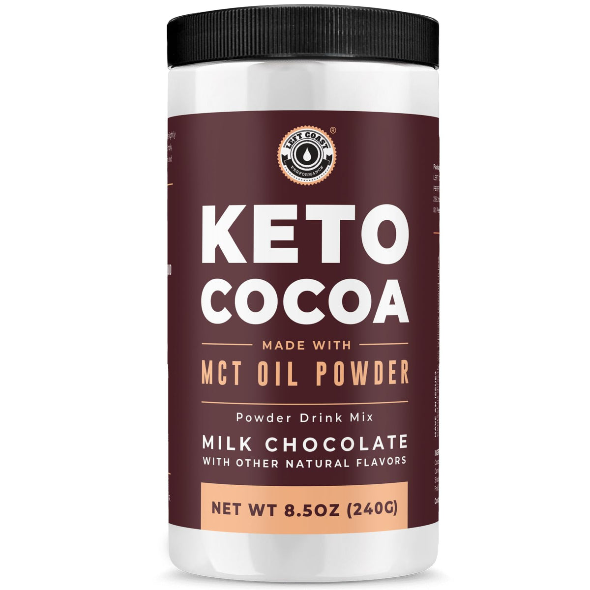 Left Coast Performance Mélange de Chocolat Chaud Keto 308g vue de face