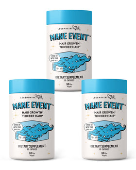 Legendairy Milk Mane Event pack de 3 compléments alimentaires pour cheveux