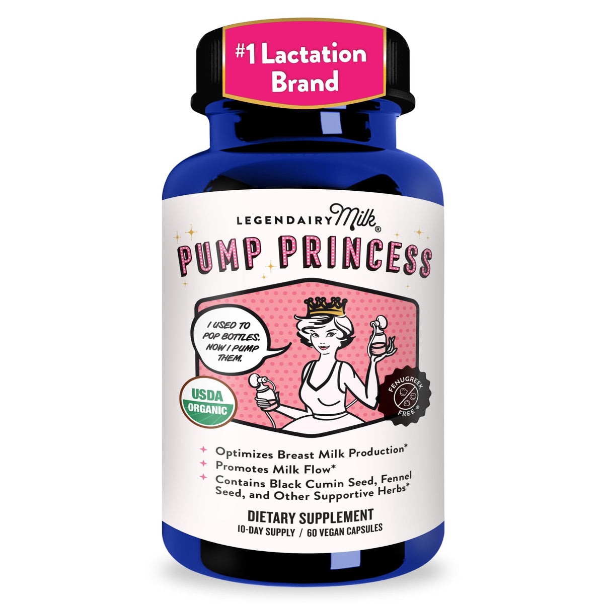 Legendairy Milk Pump Princess complément alimentaire 60 capsules vue avant