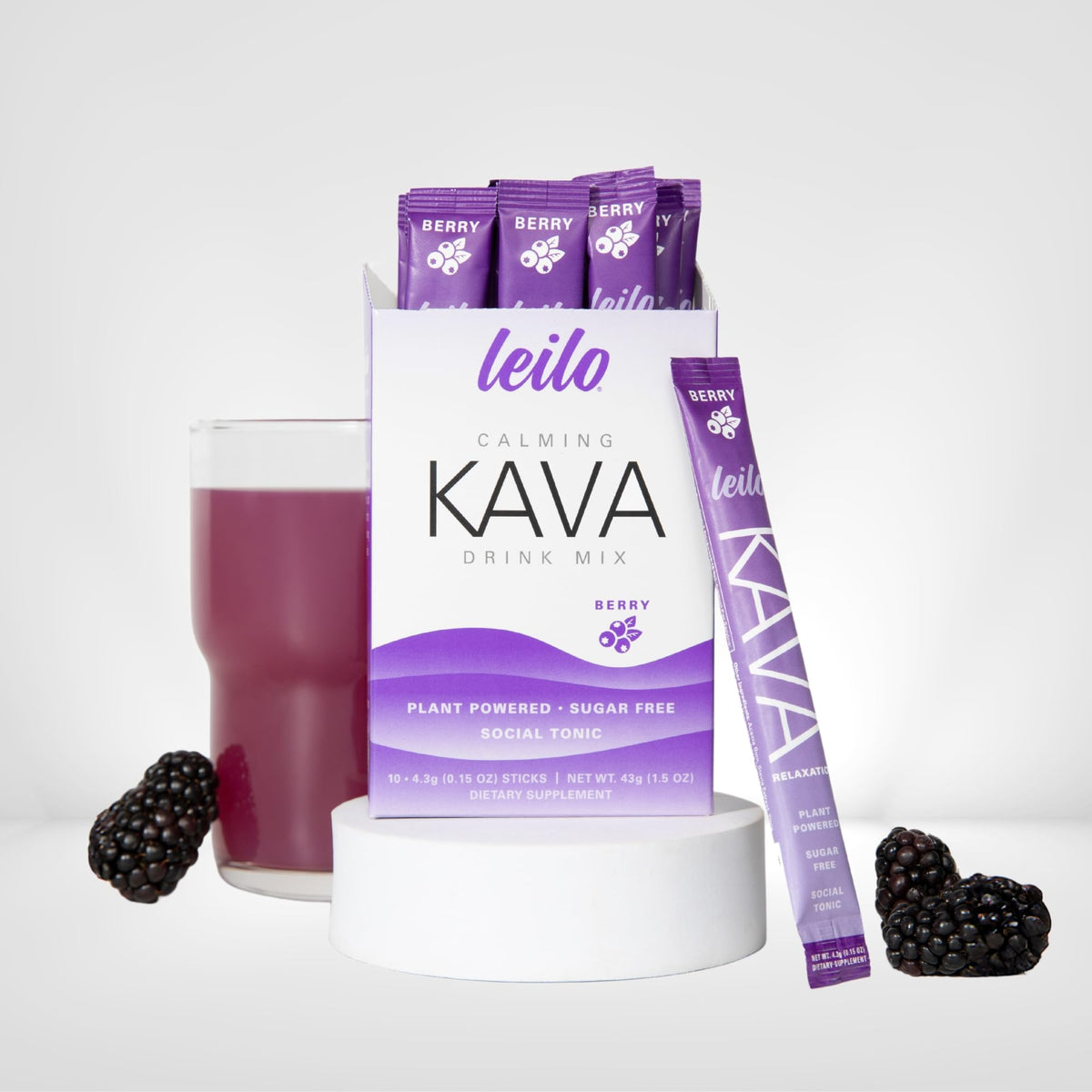 LEILO Mélange de Boisson Kava Berry avec des fruits