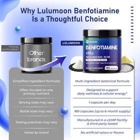 LELUMOON Benfotiamine 990 mg avec des plantes adaptogènes