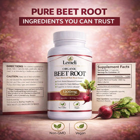 Lemeli capsules de betterave sur fond blanc