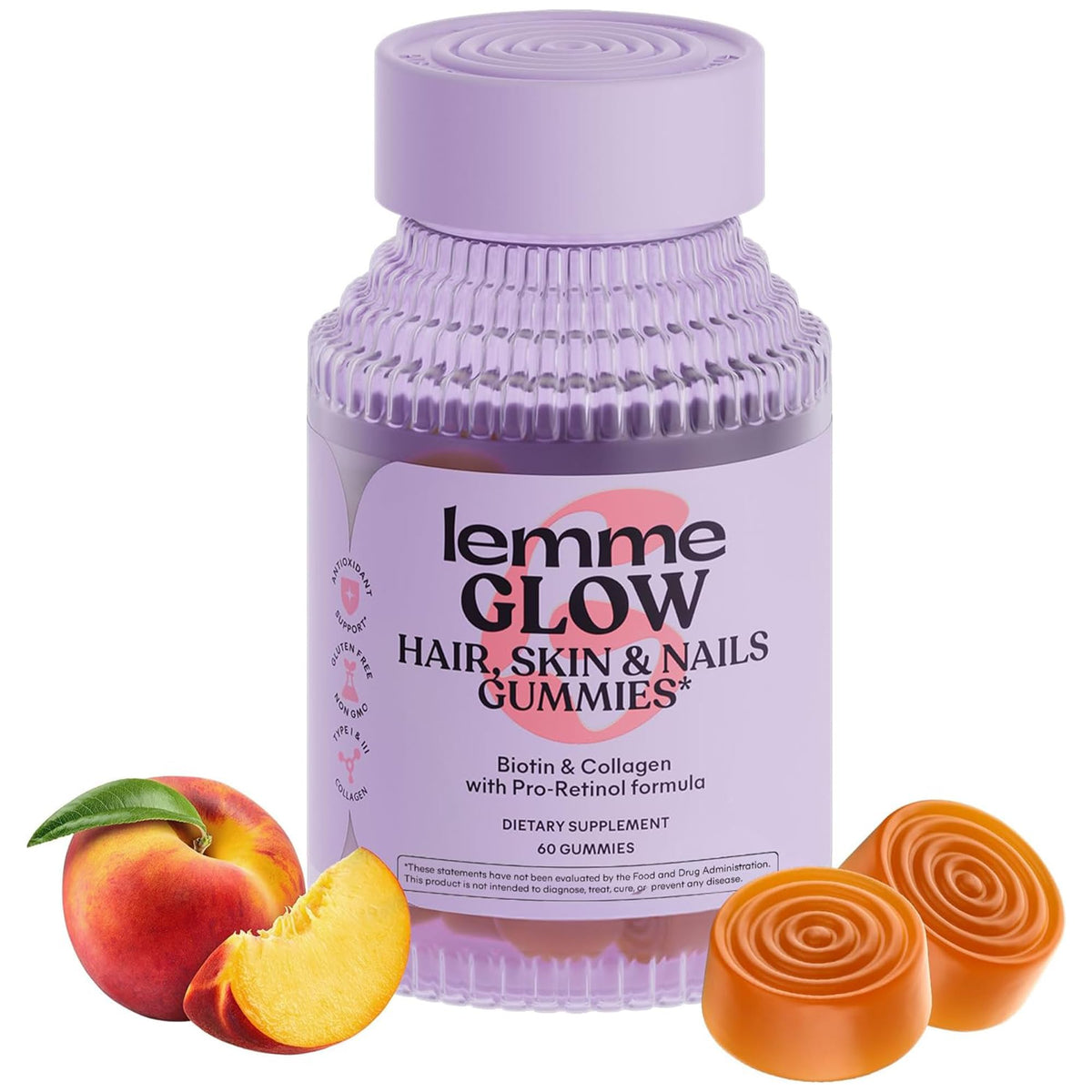 Lemme Glow Collagen Gummies packaging front view