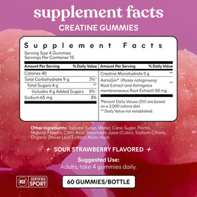 Lemme Gummies de Créatine Monohydrate avec ingrédients naturels