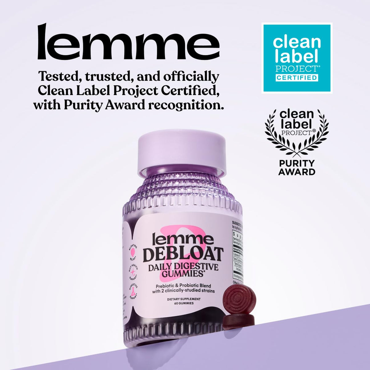 Lemme Gummies de Santé daily, gummies sur une table