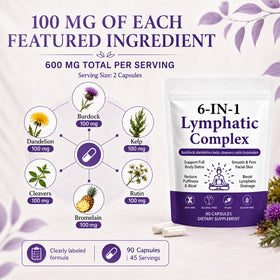 Lence Capsules 6-en-1 avec ingrédients visibles