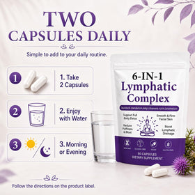Lence Capsules 6-en-1 avec un verre d'eau
