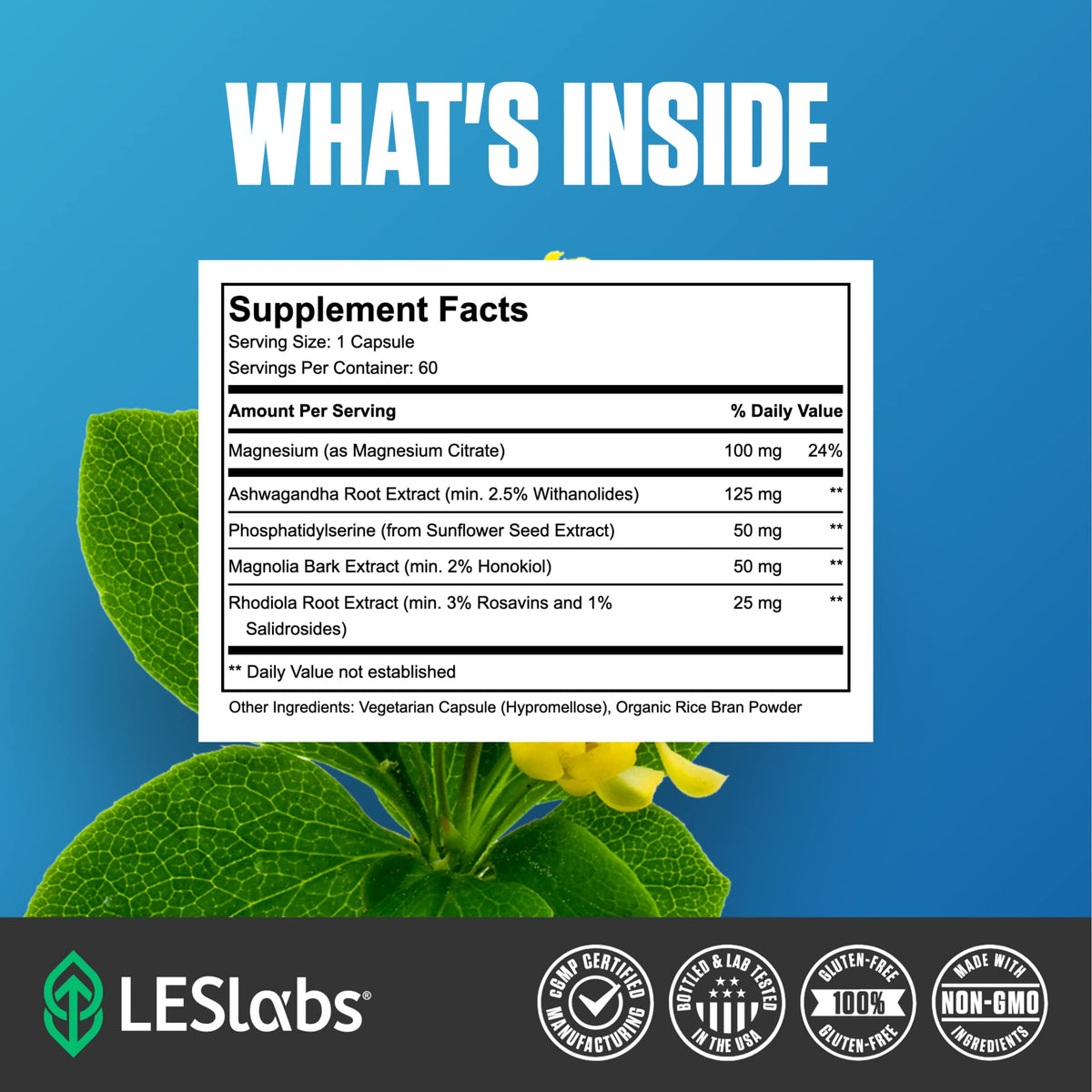 LES Labs Complément Alimentaire Cortisol Health 60 Capsules sur une table