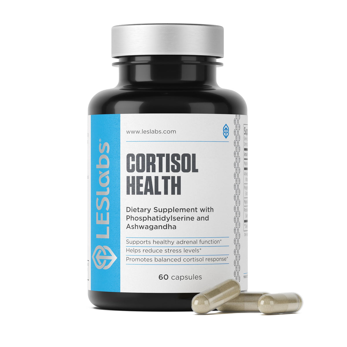 LES Labs Complément Alimentaire Cortisol Health 60 Capsules vue de face