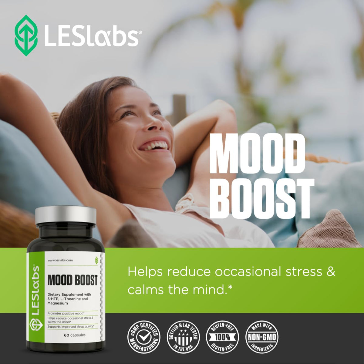 LES Labs Complément Mood & Stress ingrédients sur l'étiquette