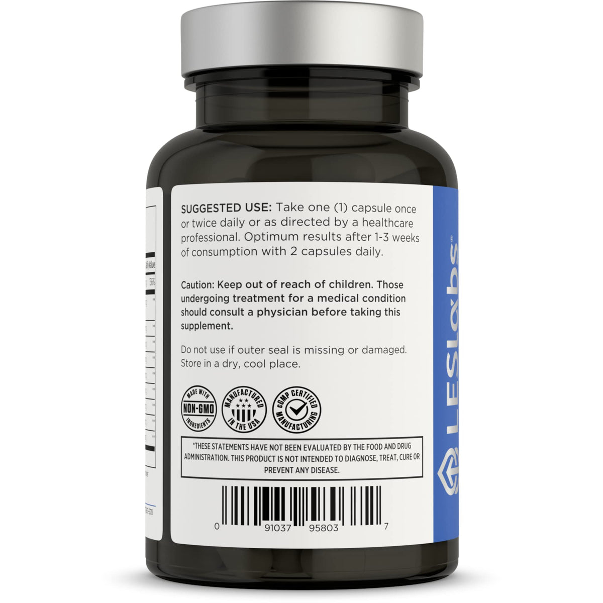 LES Labs Santé Prostatique 60 Capsules avec une main tenant le flacon