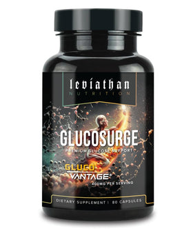 Leviathan GlucoSurge 400mg Dihydroberberine vue avant avec capsules